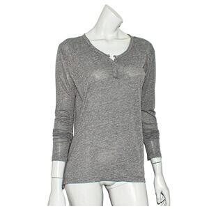 XiRENA Long Sleeve Henley top  Gray Lightweight Size XS